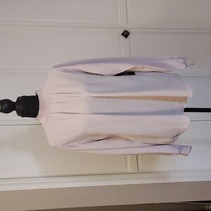 Dusty rose pink blouse mock turtleneck blouse women size small